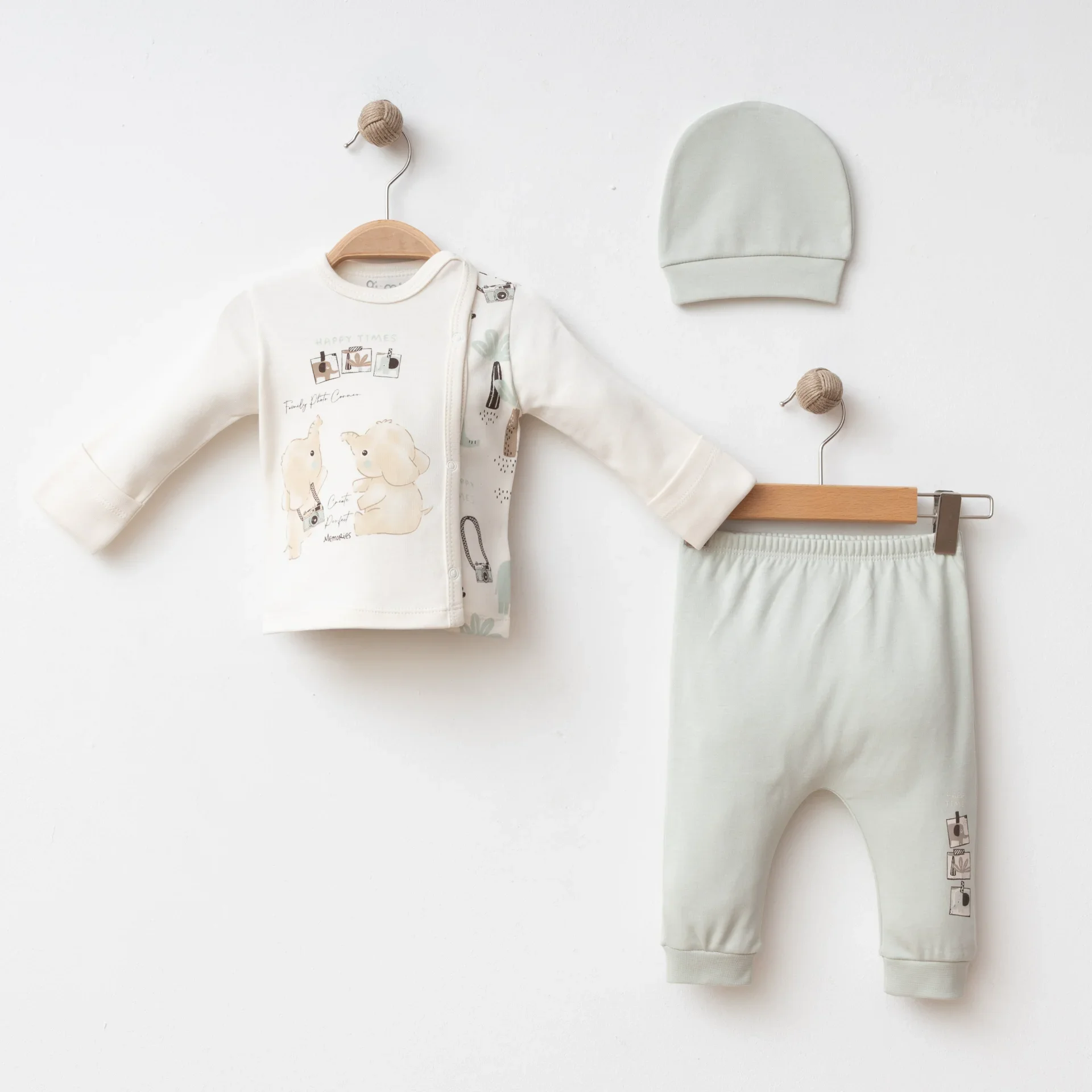 BEBEK 3 LÜ SET ÖN ARKA FİL BASKILI