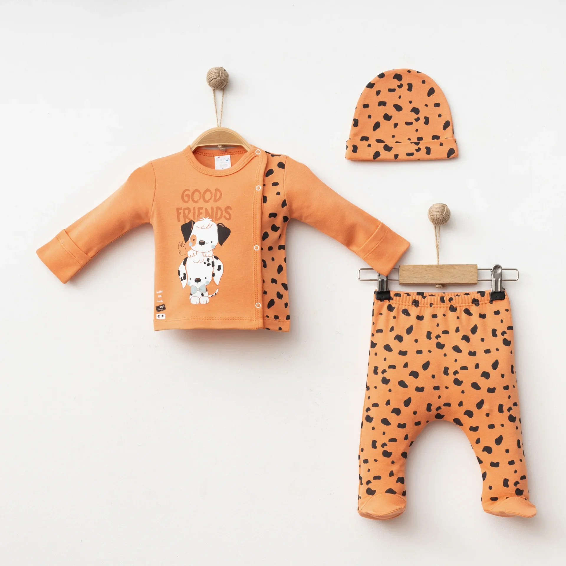 ERKEK BEBEK 3 LÜ SET DALMAÇYALI BASKILI