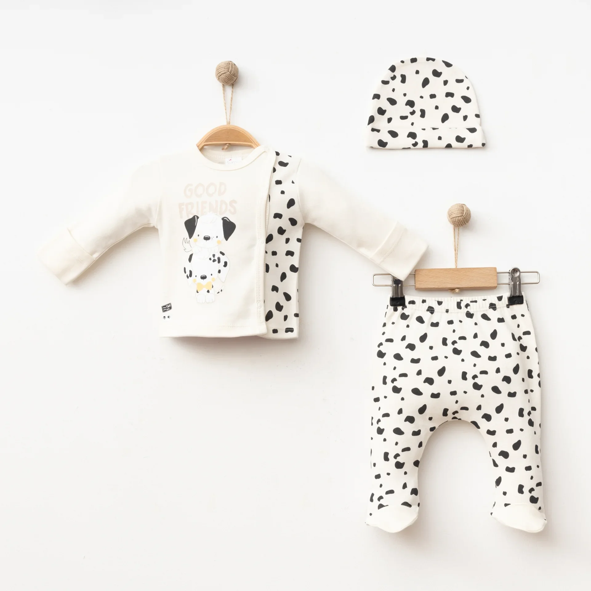 ERKEK BEBEK 3 LÜ SET DALMAÇYALI BASKILI