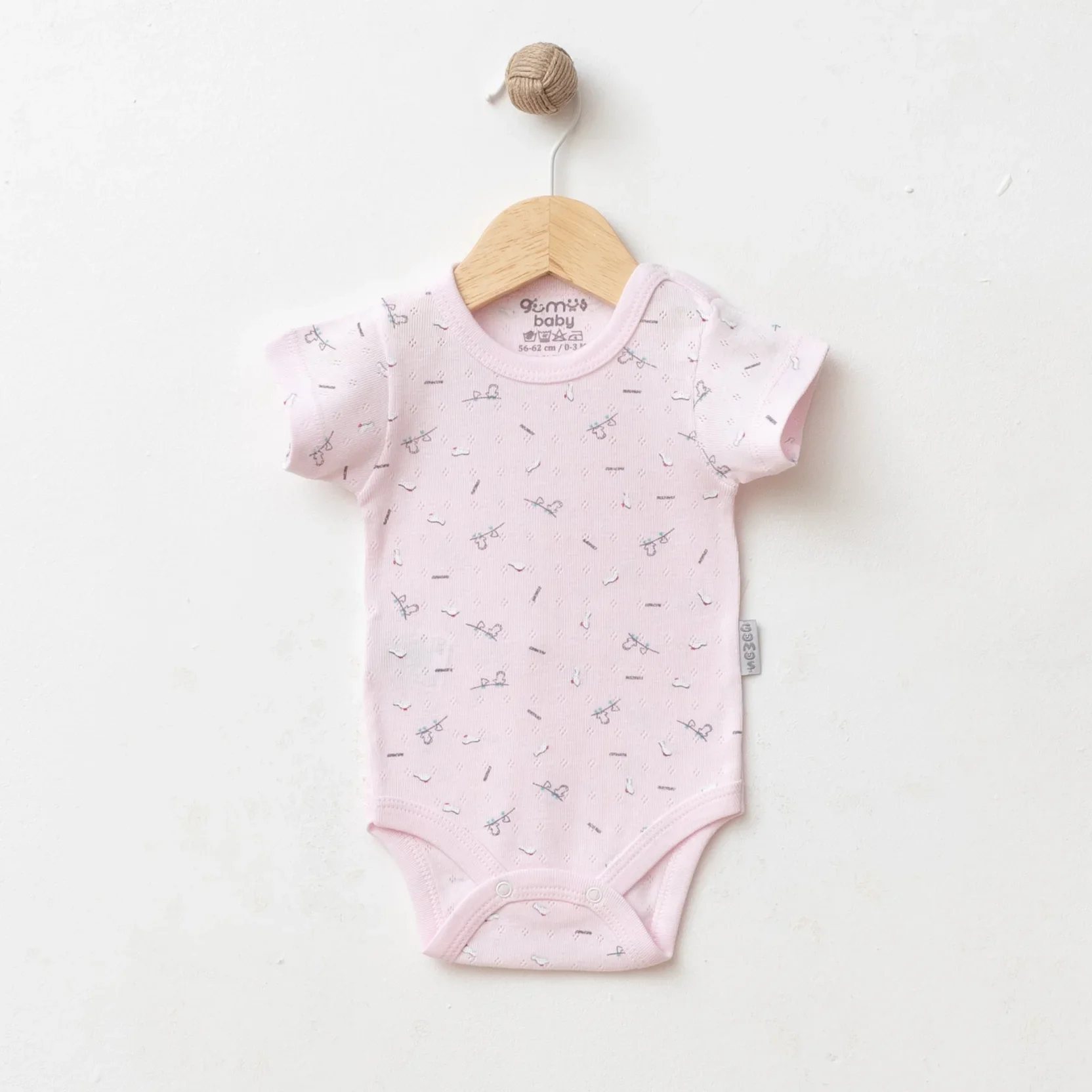 KIZ BEBEK KISA KOL BADİ DESENLİ KLİMATİK KUMAŞ